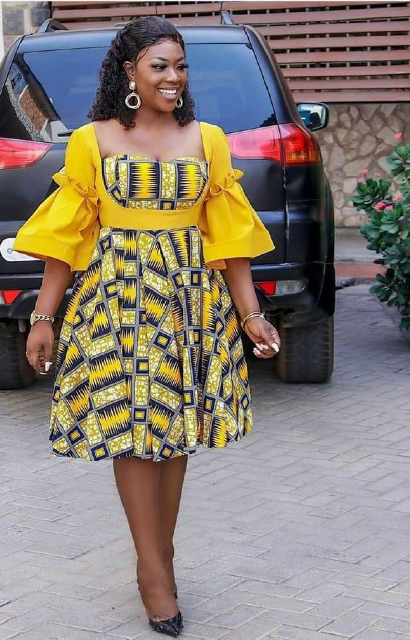   Mini Blouse Dress, Ankara Dress Styles