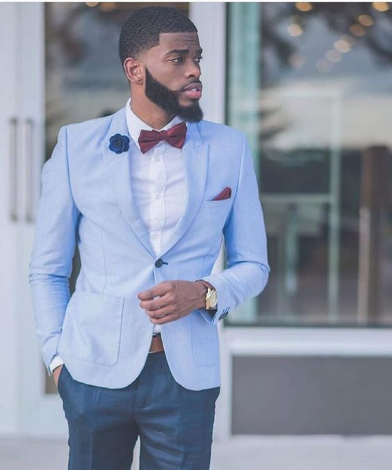 Light Blue Suit Jackets And Tuxedo, Dark Blue And Navy Denim Suit Trouser, Suits For Black Men