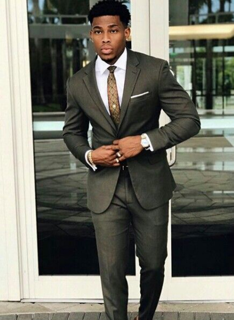 Green Suit Jackets And Tuxedo, Grey Denim Formal Trouser, Suits For Black Men