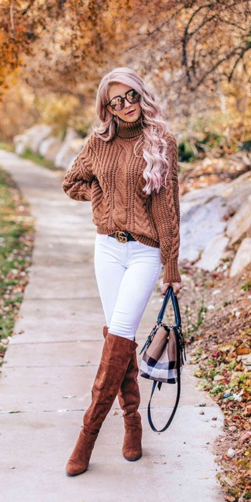 Brown Long Sleeves Sweater