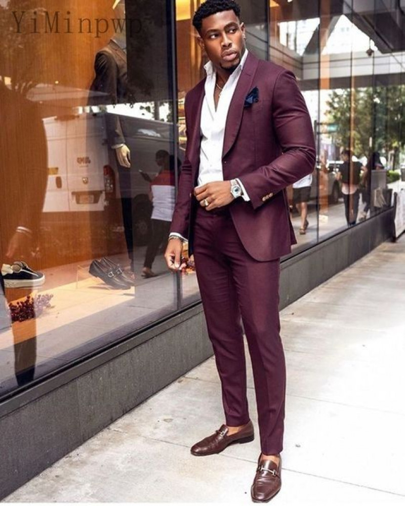 Brown Wool Coat, Purple And Violet Formal Trouser, Suits For Black Men