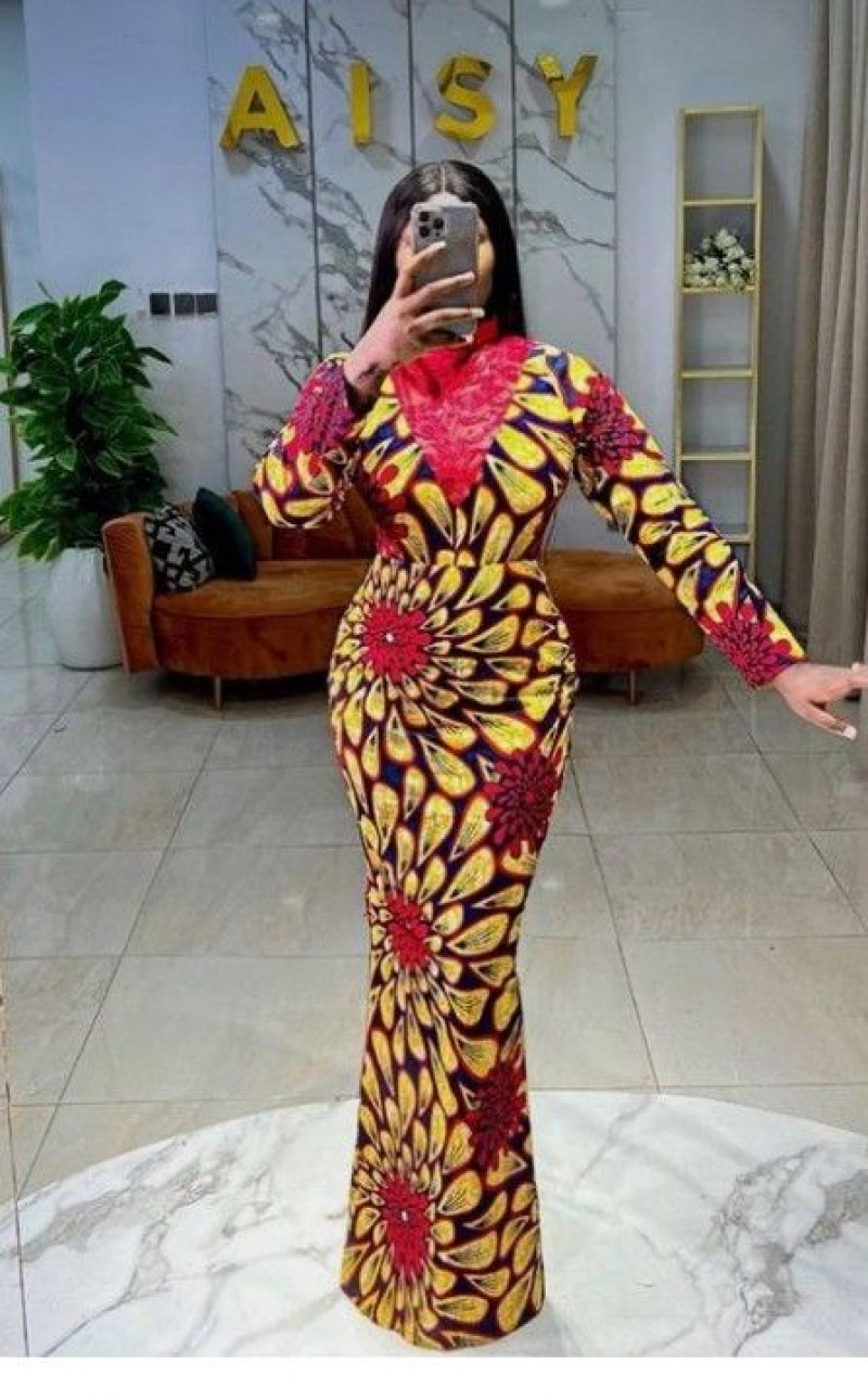   Maxi Wrap Dress, Ankara Gown Styles