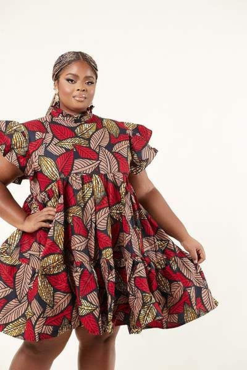   Midi Blouse Dress, Ankara Dress Styles