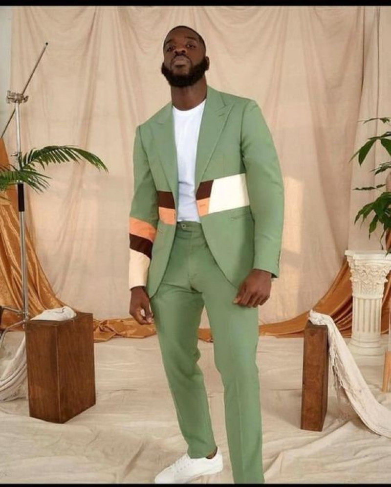 Green Suit Jackets And Tuxedo, Green Cotton Formal Trouser, Suits For Black Men