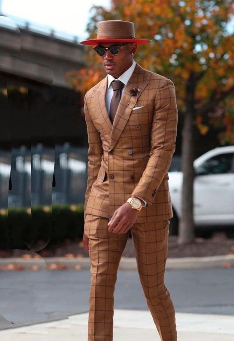 Beige Suit Jackets And Tuxedo, Brown Formal Trouser, Suits For Black Men