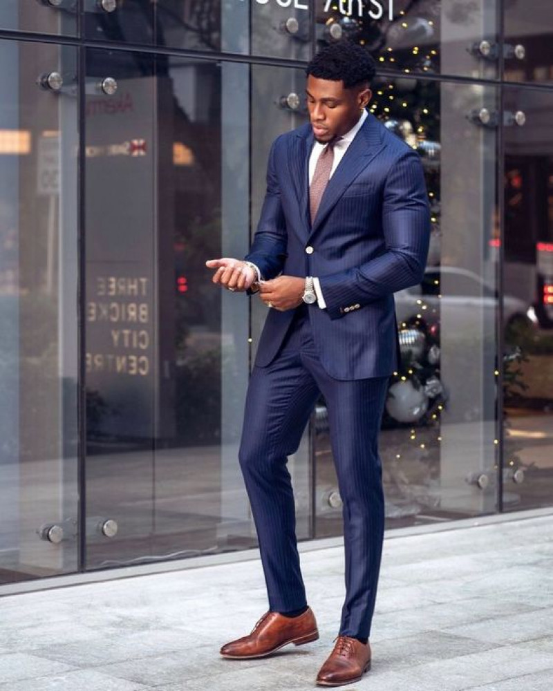 Dark Blue And Navy Suit Jackets And Tuxedo, Dark Blue And Navy Leather Leather Trouser, Suits For Black Men