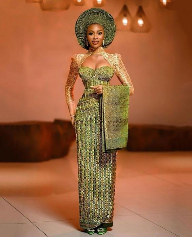 Green  Maxi Dress, African Wedding Dresses
