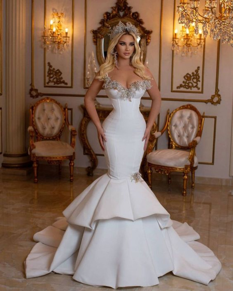 White Wedding Not Visible Dress, Kitenge Dresses