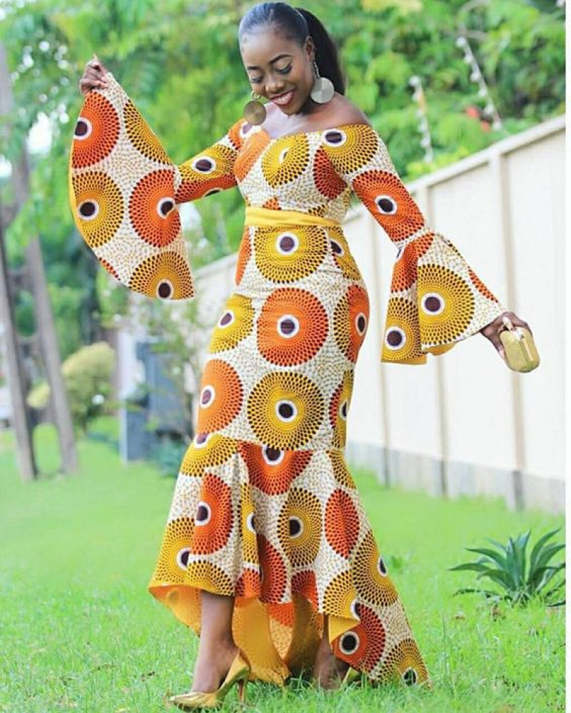   Maxi Blouse Dress, Ankara Dresses