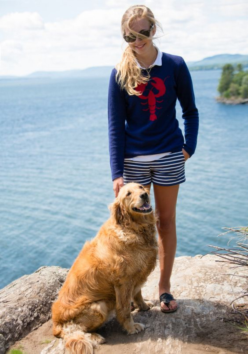 Dark Blue And Navy Long Sleeves Sweater, Cotton Casual Short, Boating Outfits