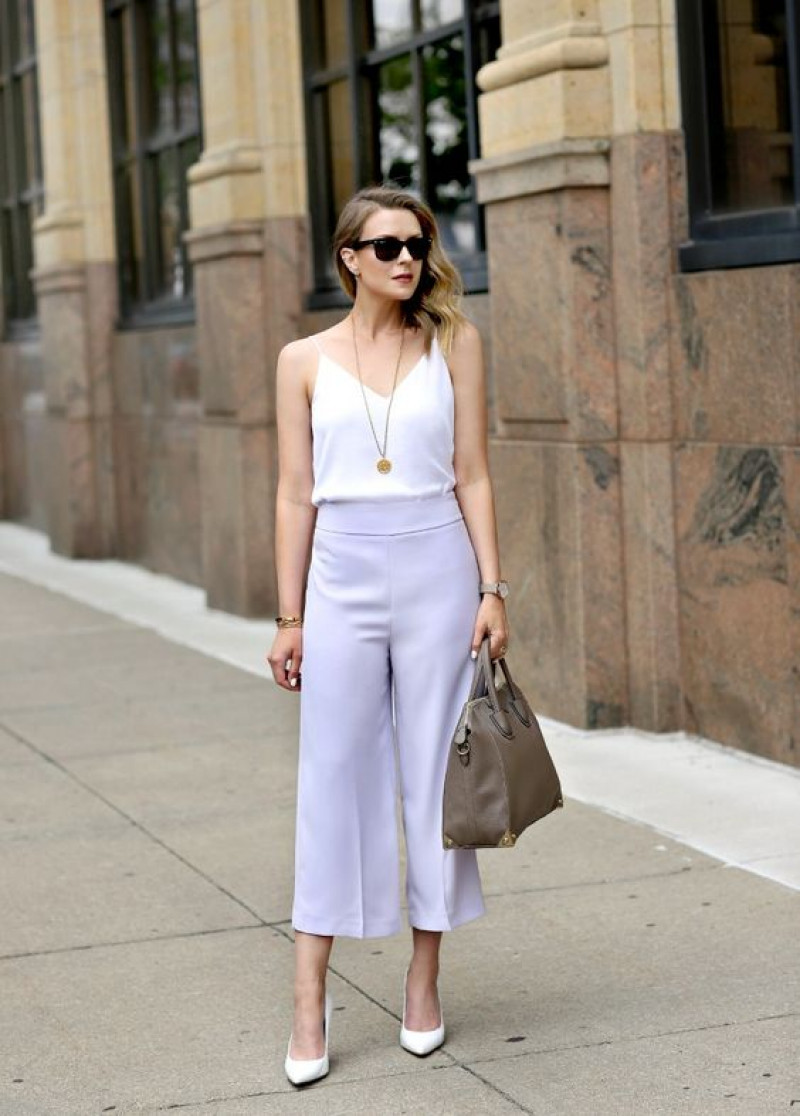 White Silk Casual Trouser, Outfit