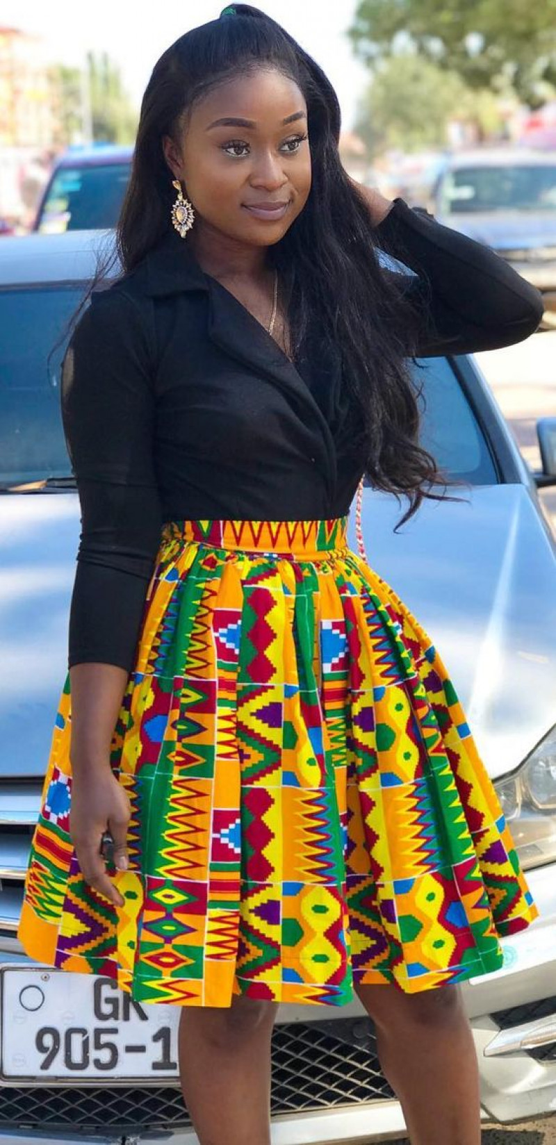 Midi Blouse Dress, African Outfits