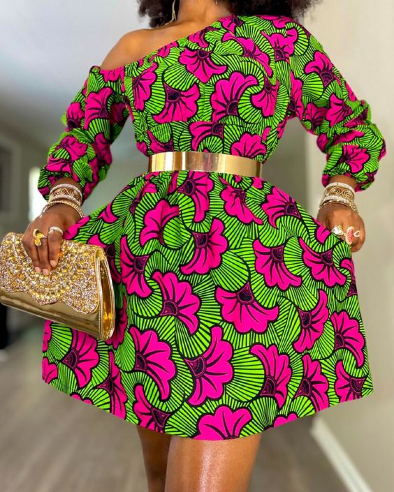 Mini Fit & Flare Dress, Short African Dresses