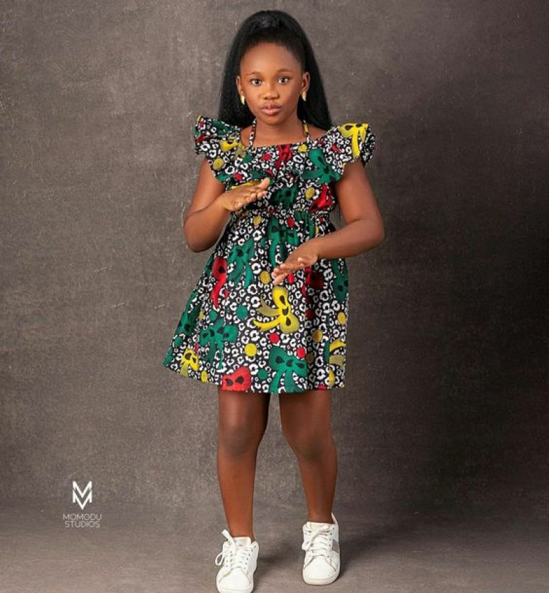   Mini Fit & Flare Dress, Ankara Outfits For Kids