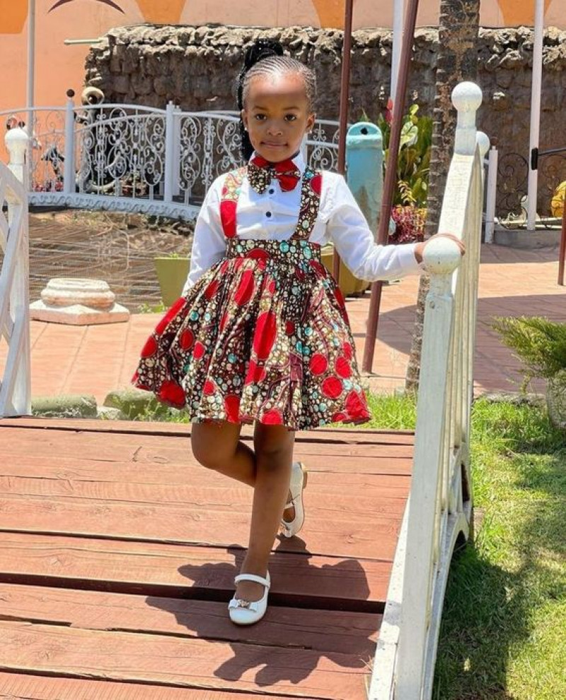   Midi Blouse Dress, Ankara Outfits For Kids