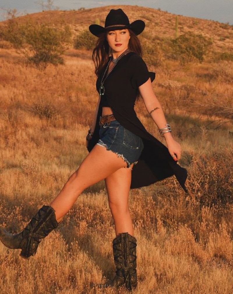 Black  Mini Blouse Dress, Cowgirl Outfits