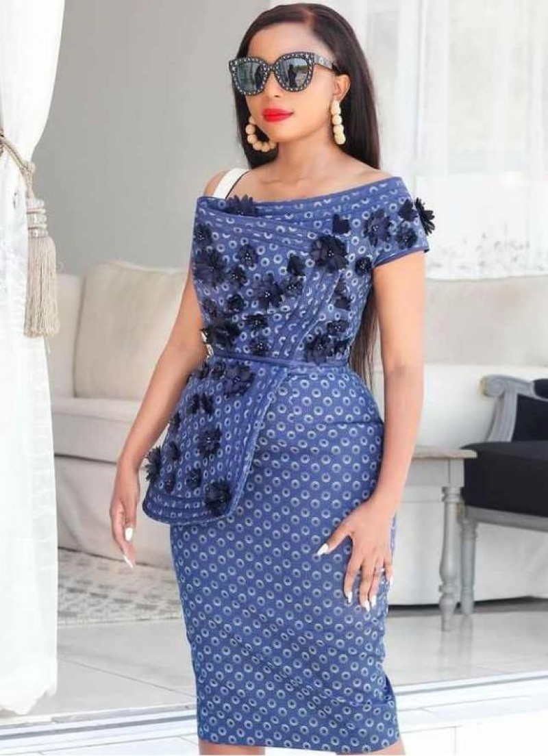 Dark Blue And Navy Cocktail Dress Midi Sheath Dress, Seshoeshoe Patterns