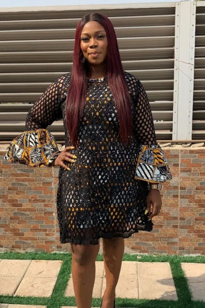 Midi Dress, Short Ankara Gown