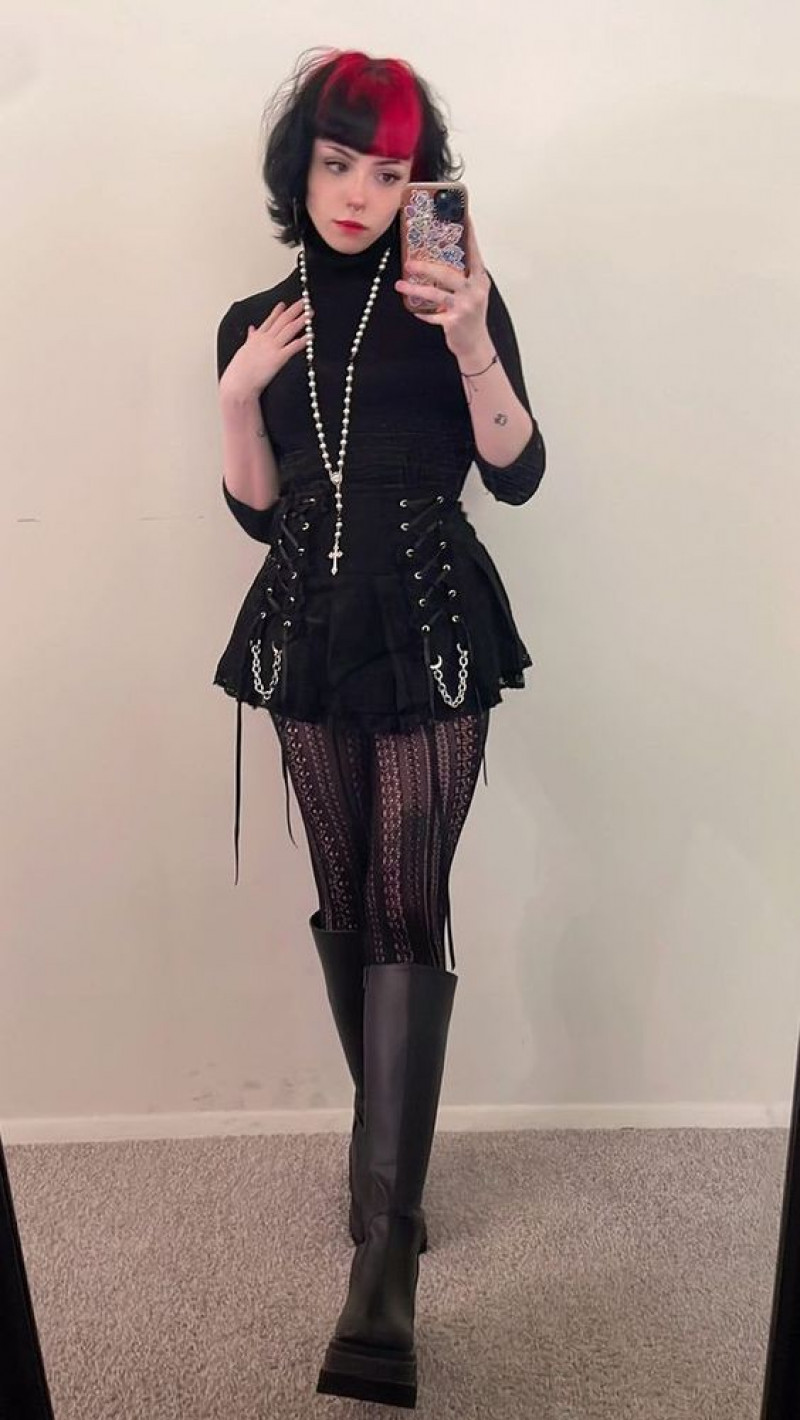 Black  Mini Dress, Punk Outfits Ideas