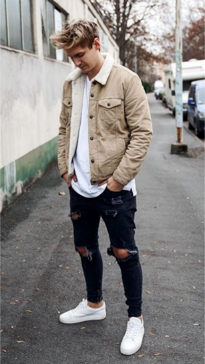 Beige Casual Jacket, Black Denim Jeans, Birthday Outfits