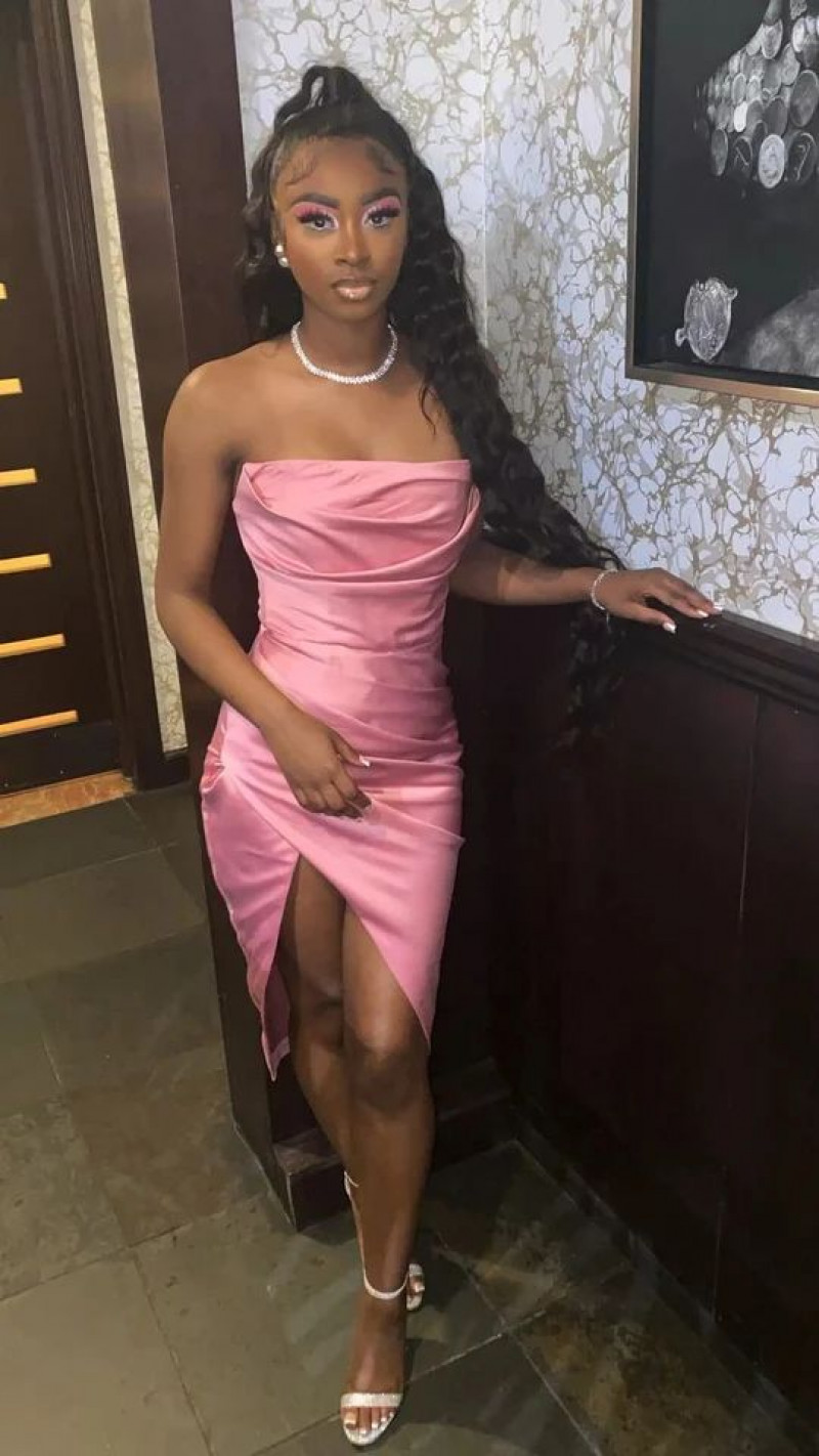 Pink Evening Dress Midi Sheath Dress, Birthday Outfit