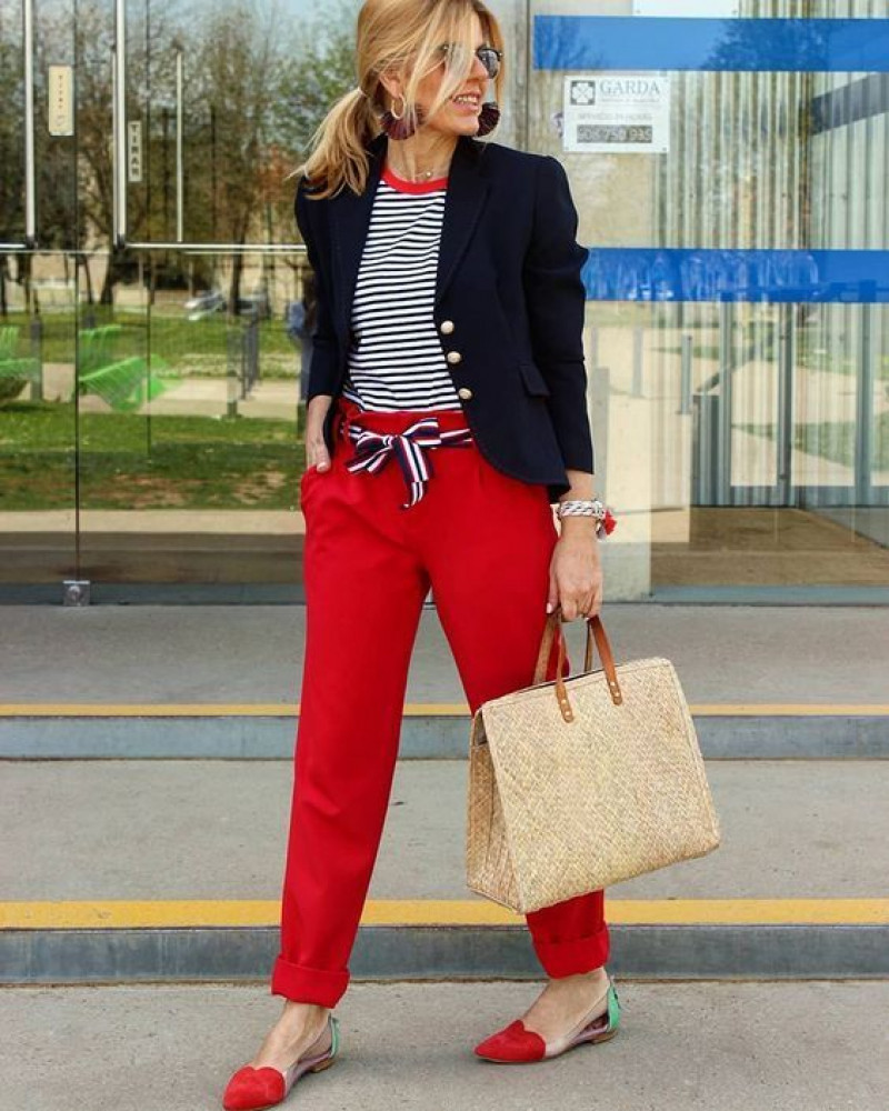 Dark Blue And Navy Suit Jackets And Tuxedo, Red Cotton Casual Trouser, Outfits