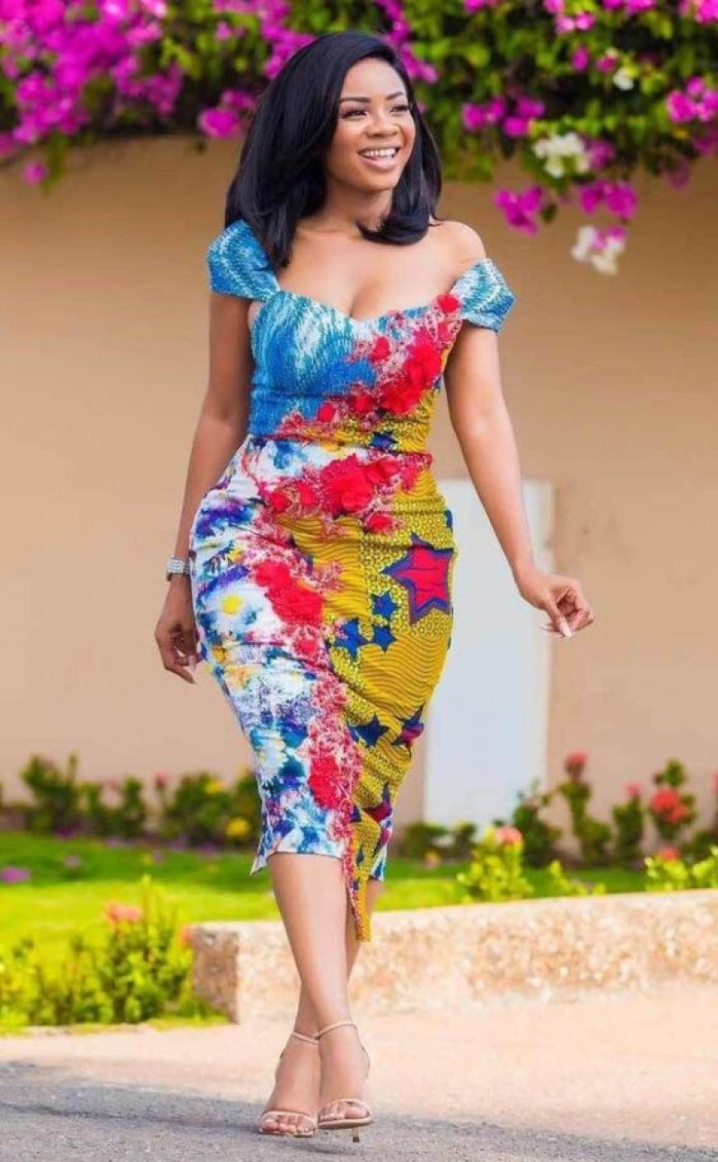  Cocktail Dress Midi Sheath Dress, Ankara Dresses