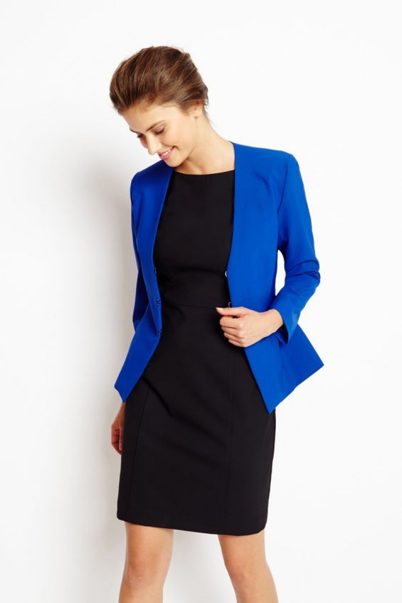 Dark Blue And Navy Wool Coat, Blue Blazer Outfit