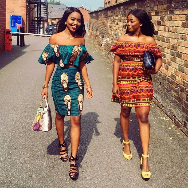   Mini Dress, Off Shoulder Chitenge Dresses