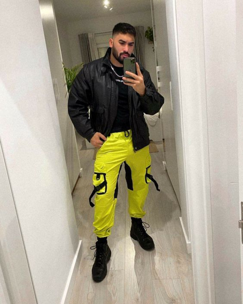neon yellow pants