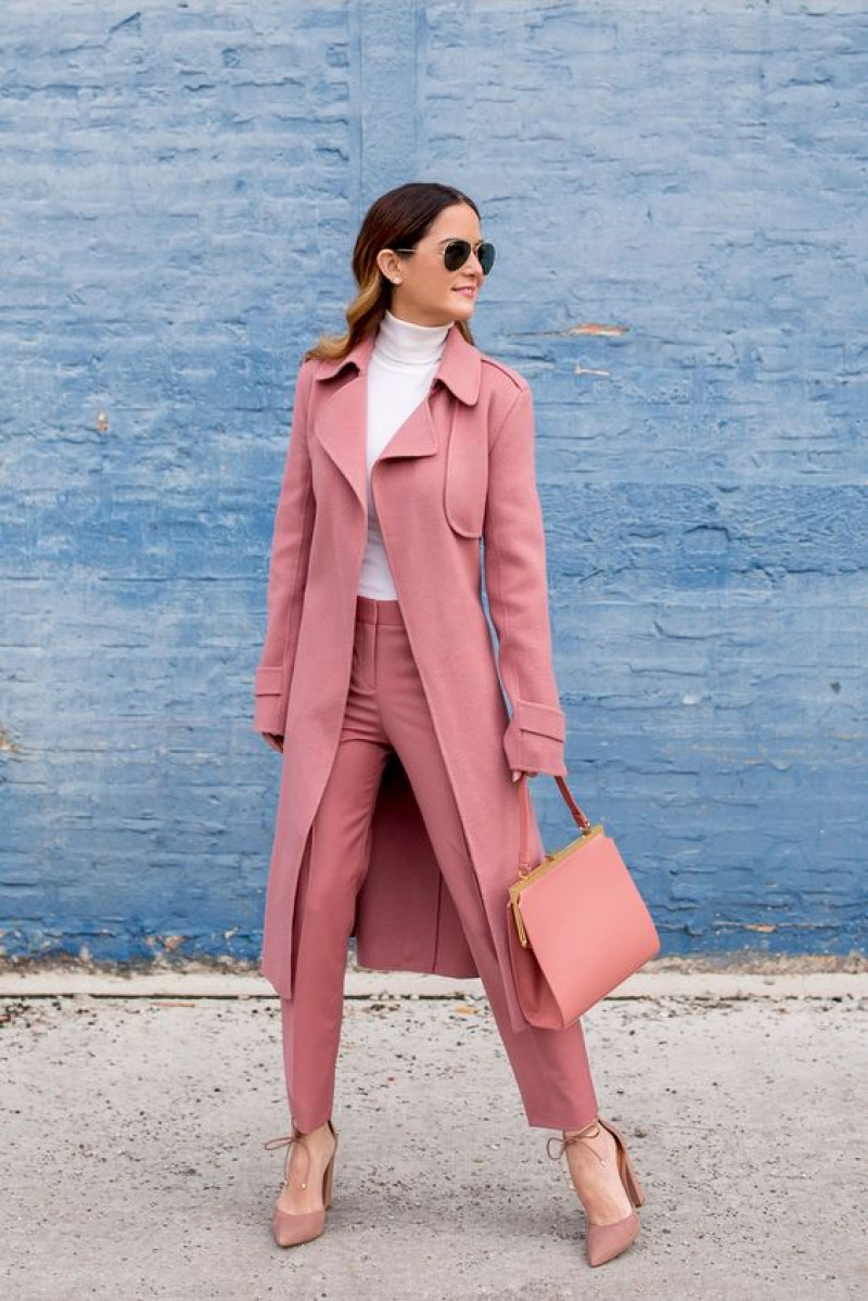 Pink Winter Coat, Pink Casual Trouser, Outfits Ideas